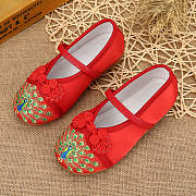 Beijing Cloth Shoes Red Peacock - 1