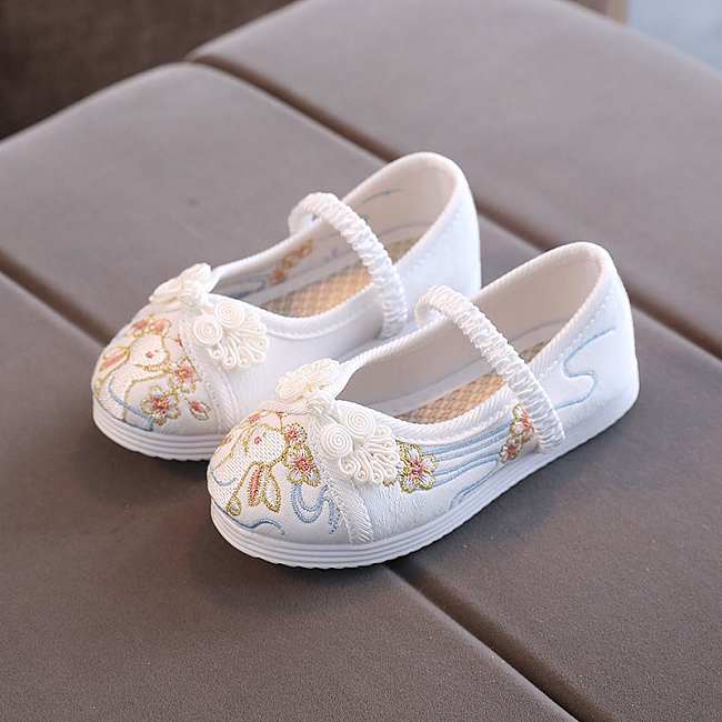 Beijing Cloth Low Sole Shoes White Rabbit - 1