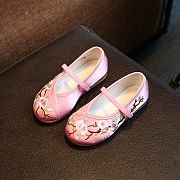 Beijing Cloth Low Sole Shoes Pink Cherry Blossom - 1