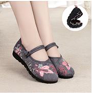 Chinese Style Embroidery Soft Sole Shoes For Women - 3