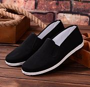 Black canvas running shoes  for men - 1