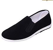 Black canvas running shoes  for men - 4