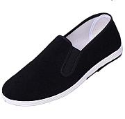 Black canvas running shoes  for men - 3