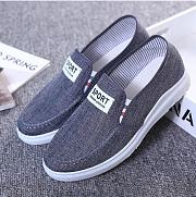 (Available in 2 colors) Men's fashion canvas loafers Sport simple design - 4