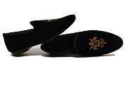 Men Luxury Hand Embroidery Zardozi Velvet shoes - 4