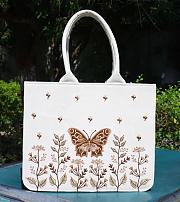 White embroidered bag 25cm - 1