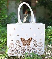 White embroidered bag 25cm - 3