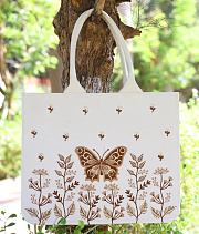 White embroidered bag 25cm - 2